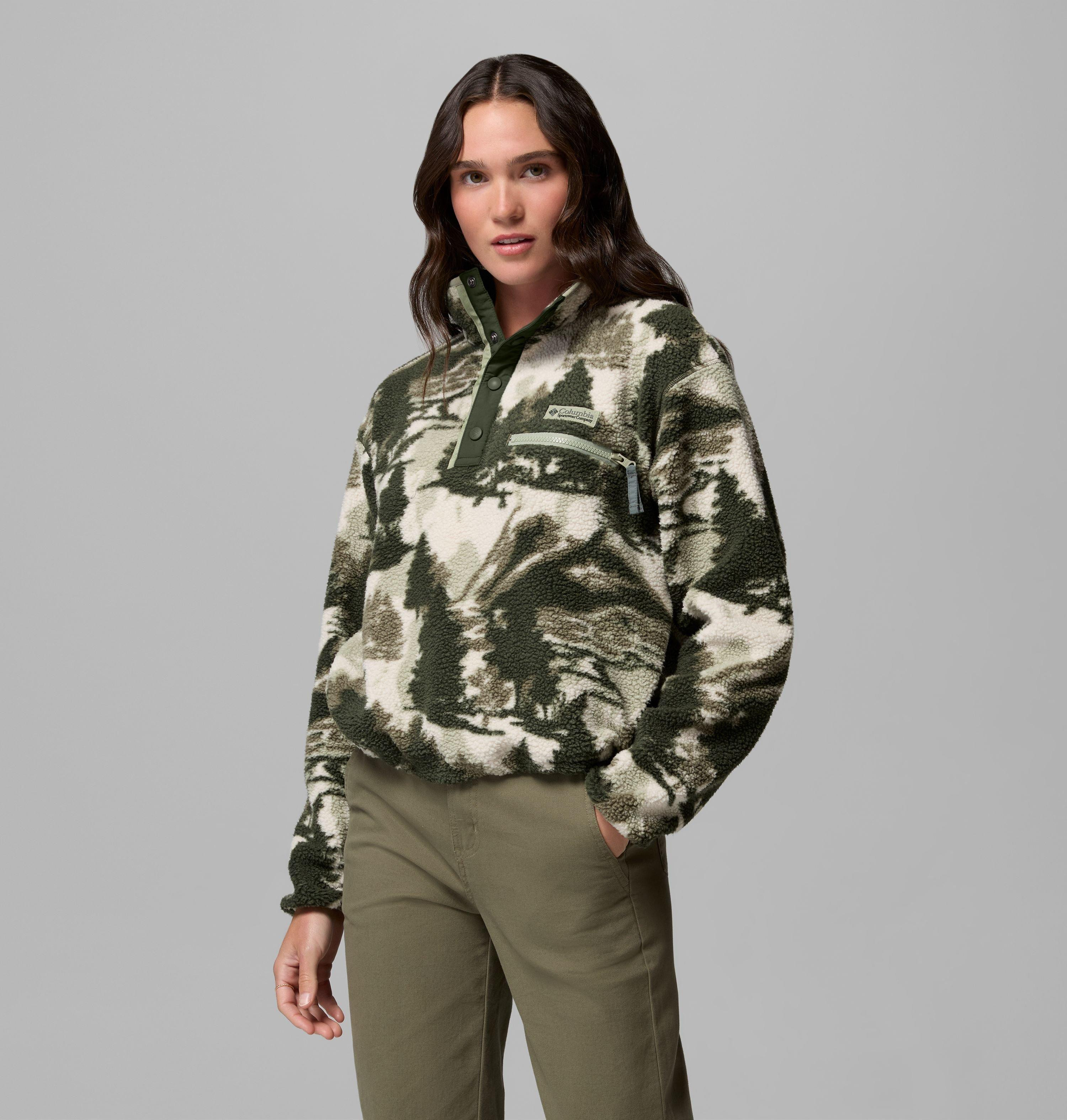 Columbia Women's Helvetia II Printed Cropped Half Snap Fleece Pullover- | Columbia Sportswear