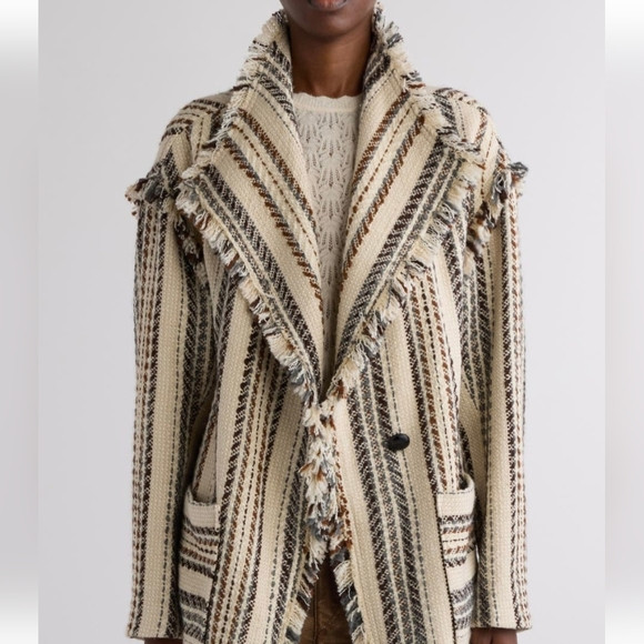 NWT Isabel Marant Etoile Striped Fringe Blazer | Poshmark