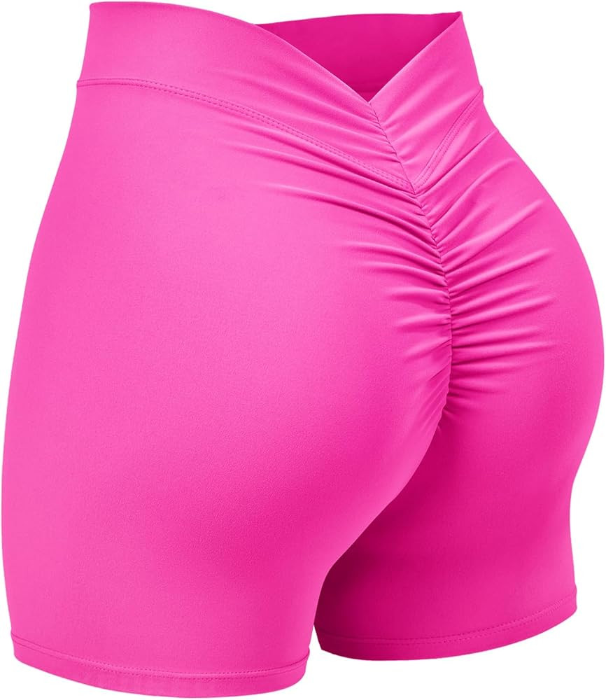 YEOREO Daze Workout Shorts Womens Scrunch Butt Gym Shorts for Women V Back Booty Butt Lifting Bik... | Amazon (US)