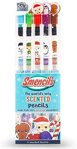 Holiday Smencils - HB #2 Scented Fun Pencils, 5 Count - Stocking Stuffer, Gifts for Kids, School ... | Amazon (US)
