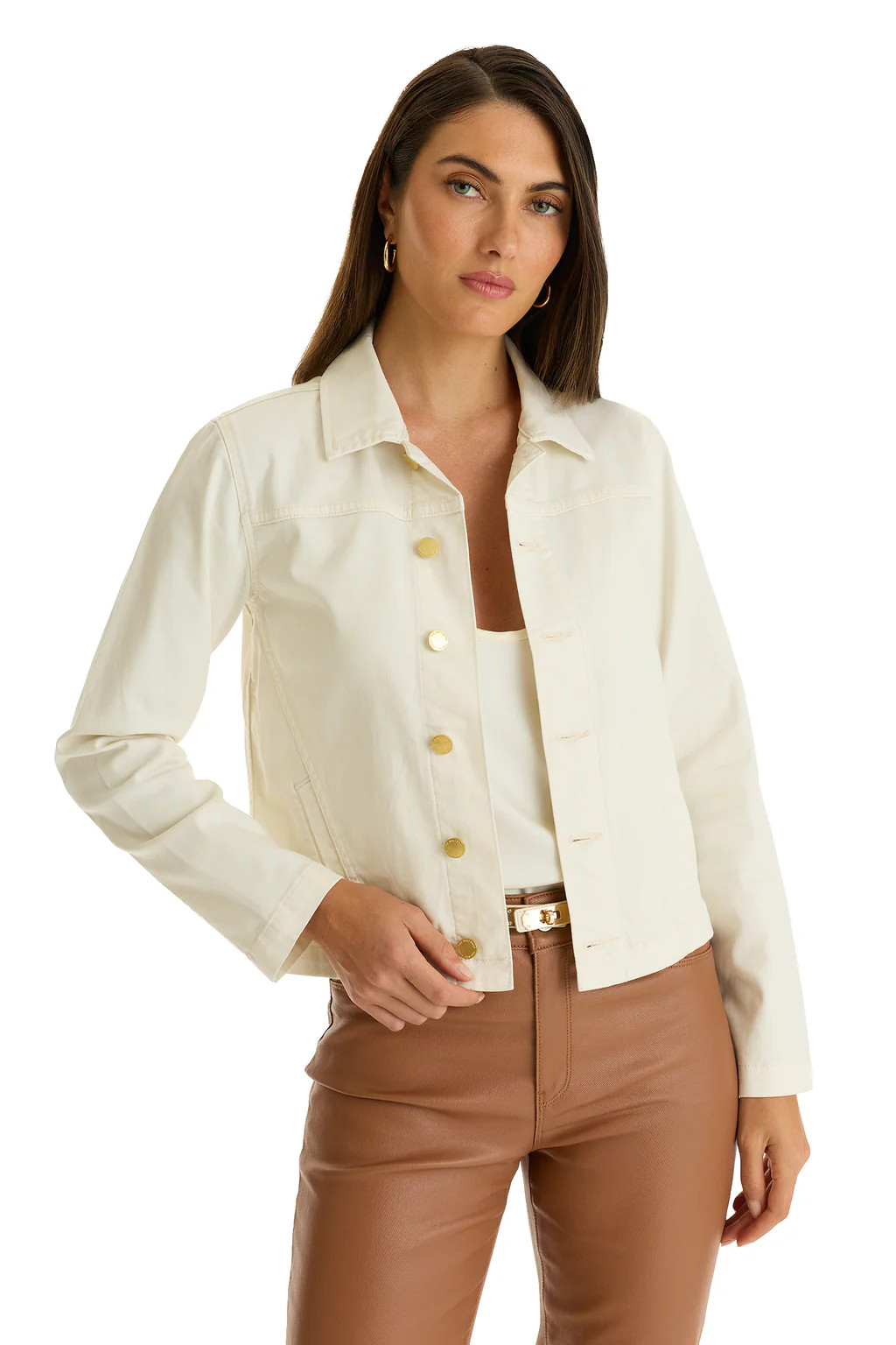 Joelle Jean Jacket - Ivory | The Noli Shop