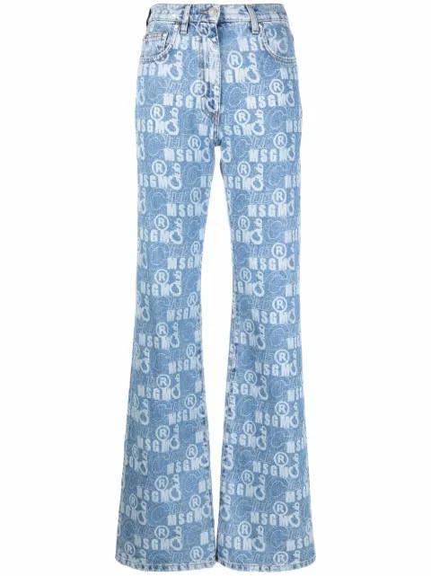 jeans acampanados con logo | Farfetch (RoW)