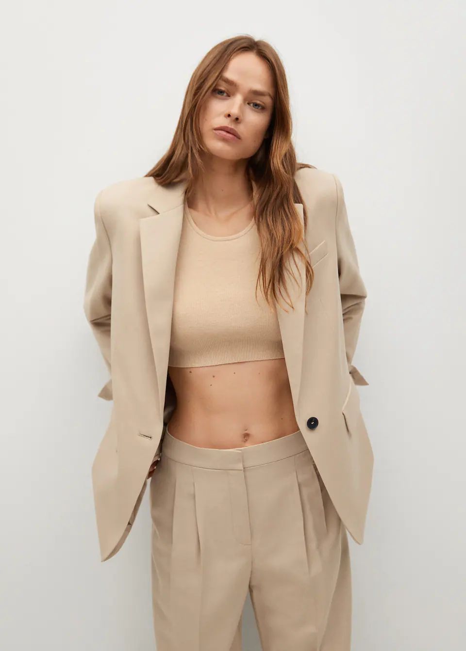 Oversized suit blazer | MANGO (US)