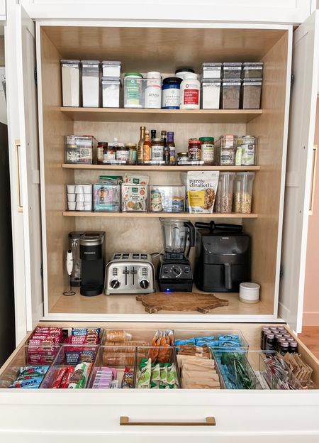 Getting those pantries ready for back to school! This project yesterday was fun and easy - I love the clear containment which doesn’t require everything to be labeled. 🤍

#LTKfamily #LTKBacktoSchool #LTKhome