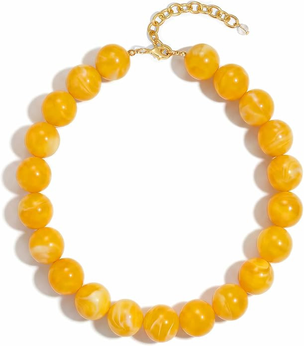LILIE&WHITE Colorful Chunky Bead Necklaces For Women Trendy Boho Collar Statement Necklace Choker... | Amazon (US)