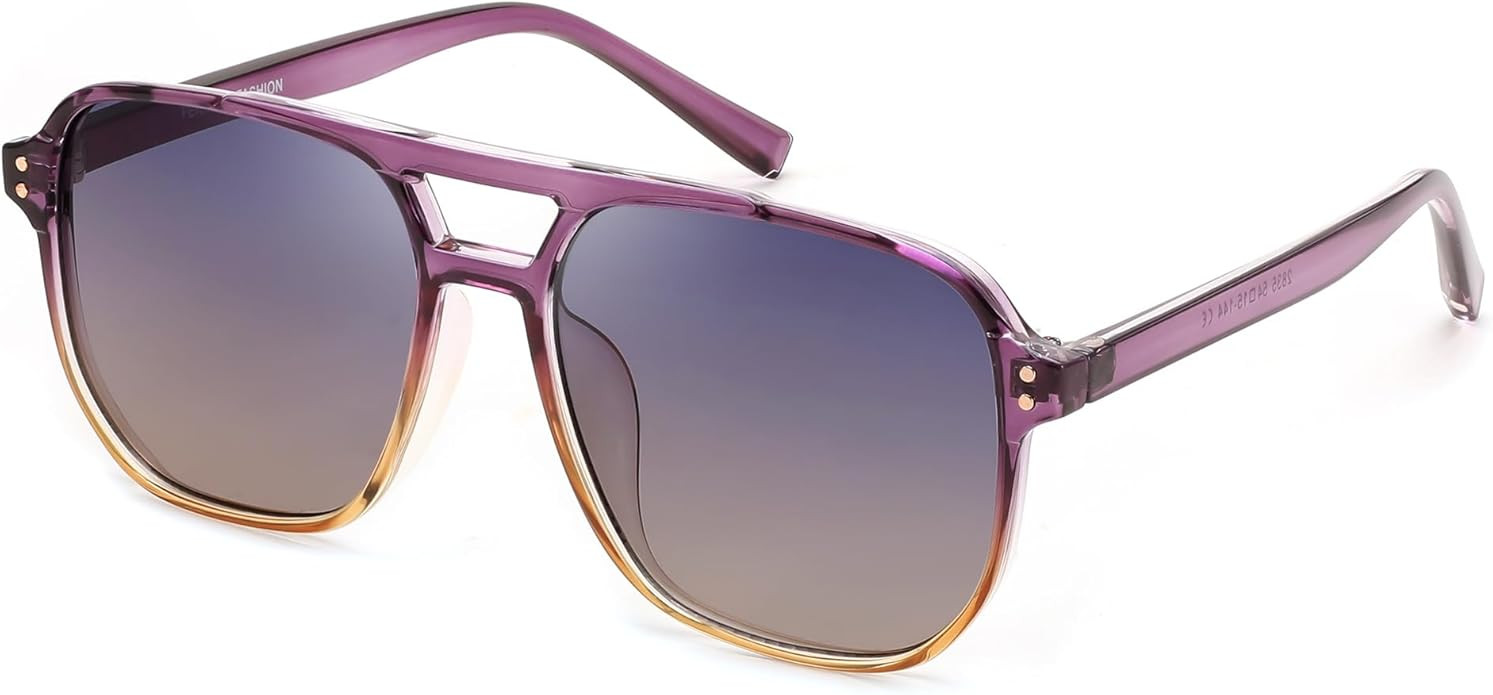 FEISEDY Retro Square Aviator Sunglasses Women Men 70s Vintage Trendy Plastic Frame Sun Glasses B2... | Amazon (US)