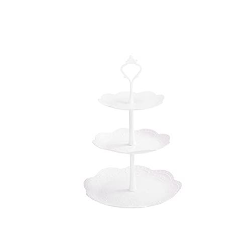 3 Tier Cupcake Stand, Plastic Tiered Serving Stand, Dessert Fruit Snack Tower Tray for Wedding Home  | Amazon (US)