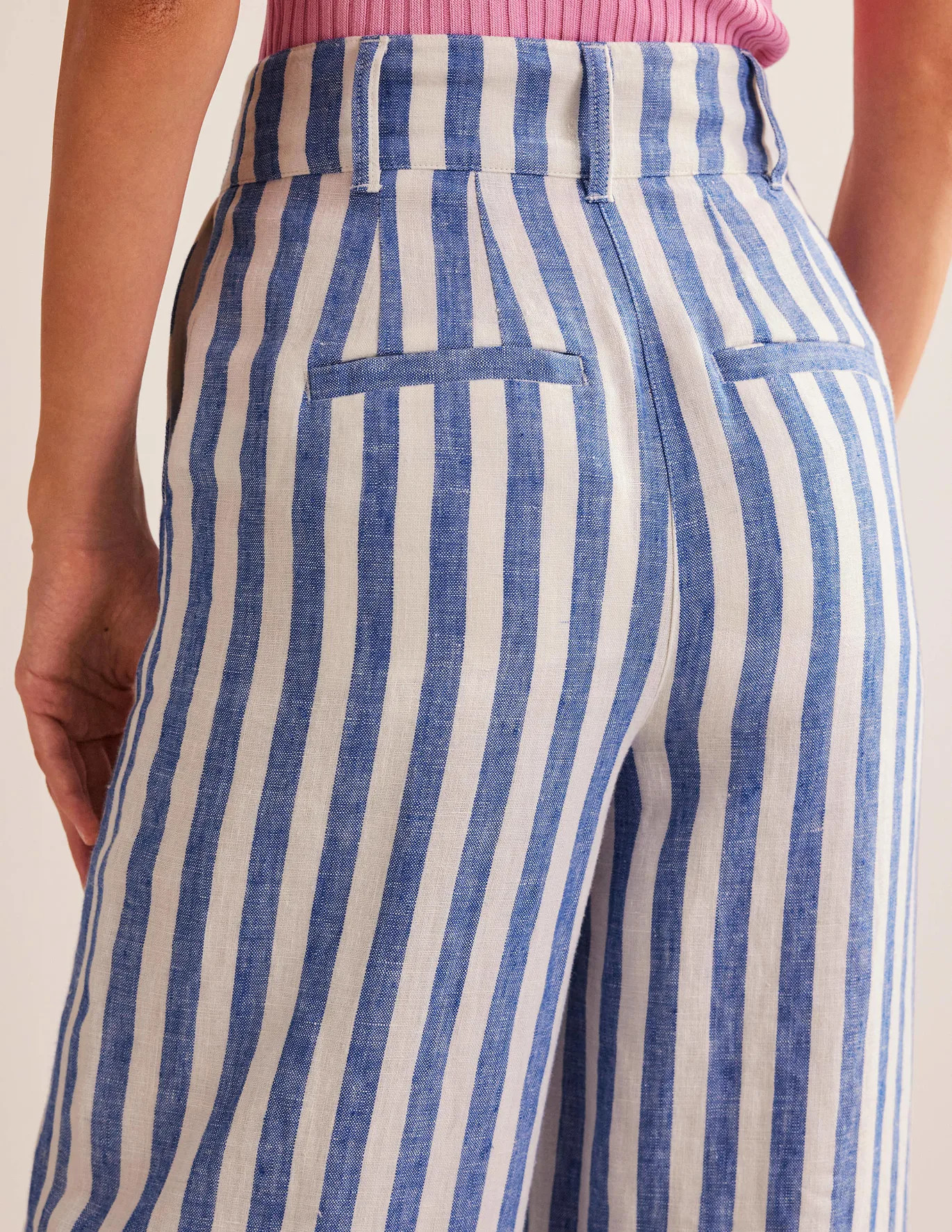 Wide Leg Linen Trousers | Boden (US)