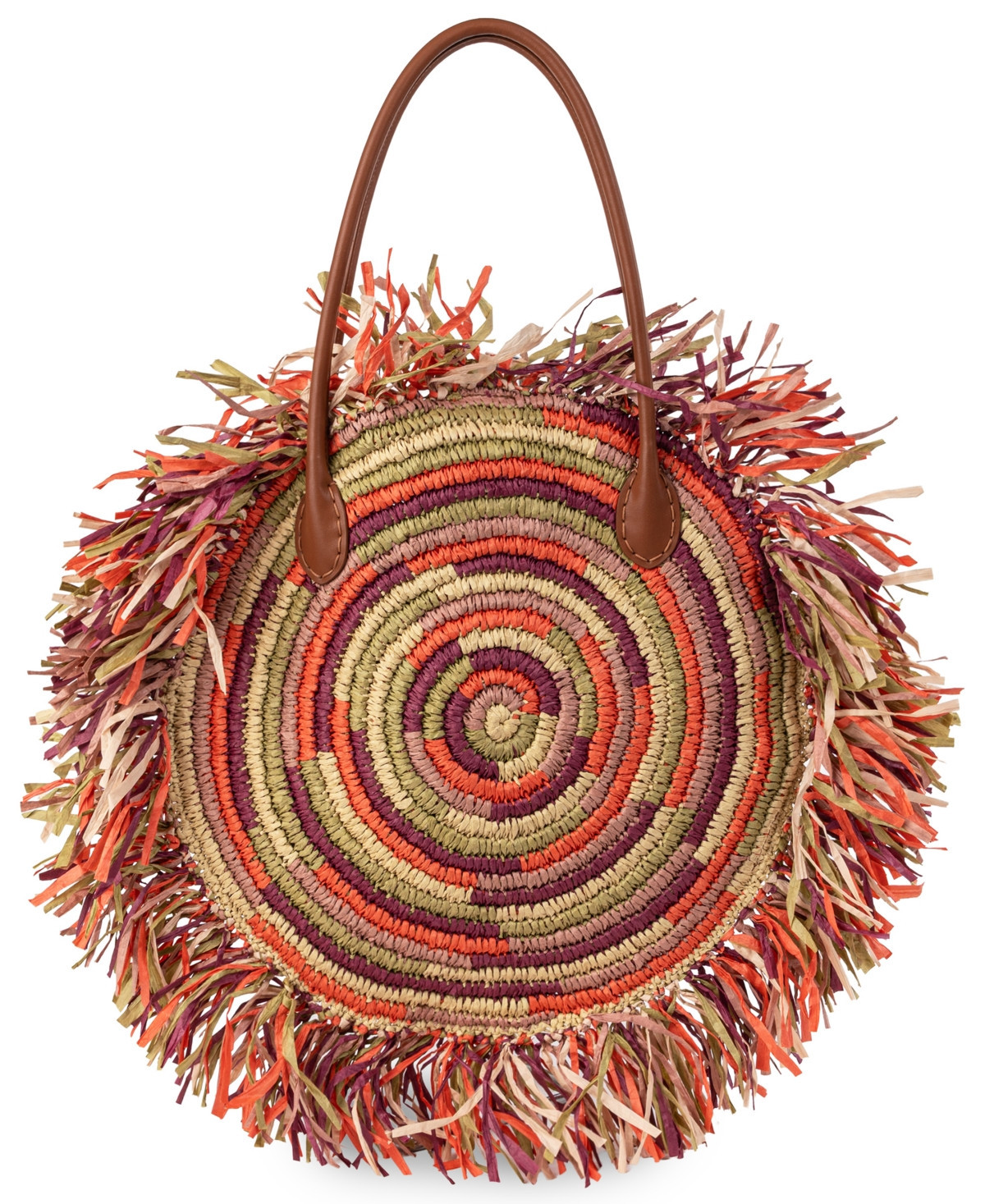 Sam Edelman Lily Circular Extra-Large Tote Handbag - Terracotta | Macy's