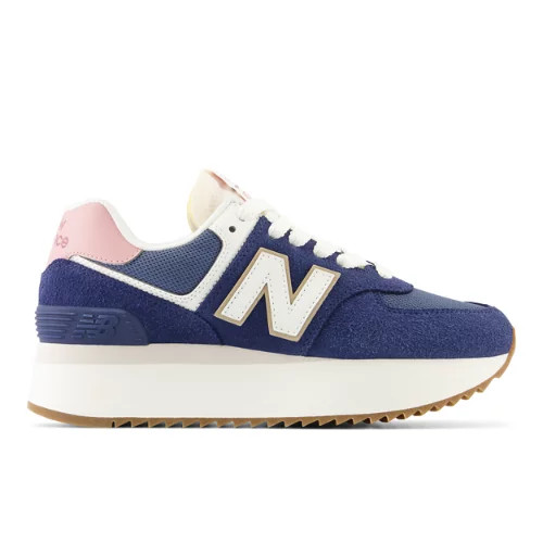 New Balance Women's 574+ - Blue/Pink/White/Beige (Size 9.5) | New Balance Athletics, Inc.