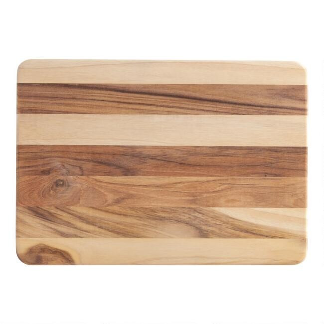 TeakHaus Edge Grain Wood Reversible Cutting Board | World Market