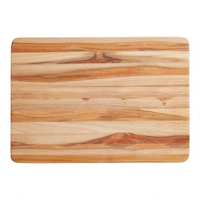 TeakHaus Edge Grain Wood Reversible Cutting Board | World Market