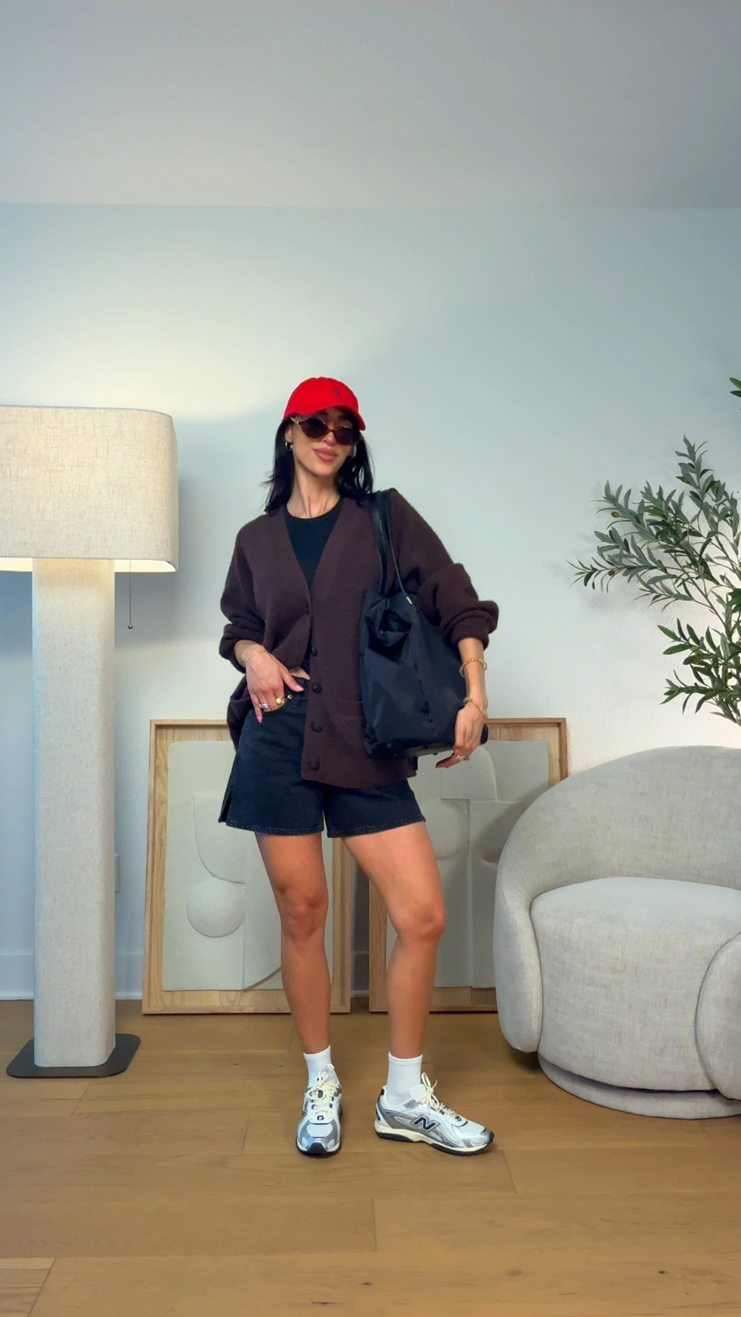 Easy outfit formula, denim, cardigan, tank, sneakers and a pop of color.  Cardigan small, A&F shorts 26 A&F shoes true to size and so comfortable. #denimshorts #newbalence #sneakers #cardigain #soccermomoutfit 

#LTKmomlife #LTKootd #LTKgrwm