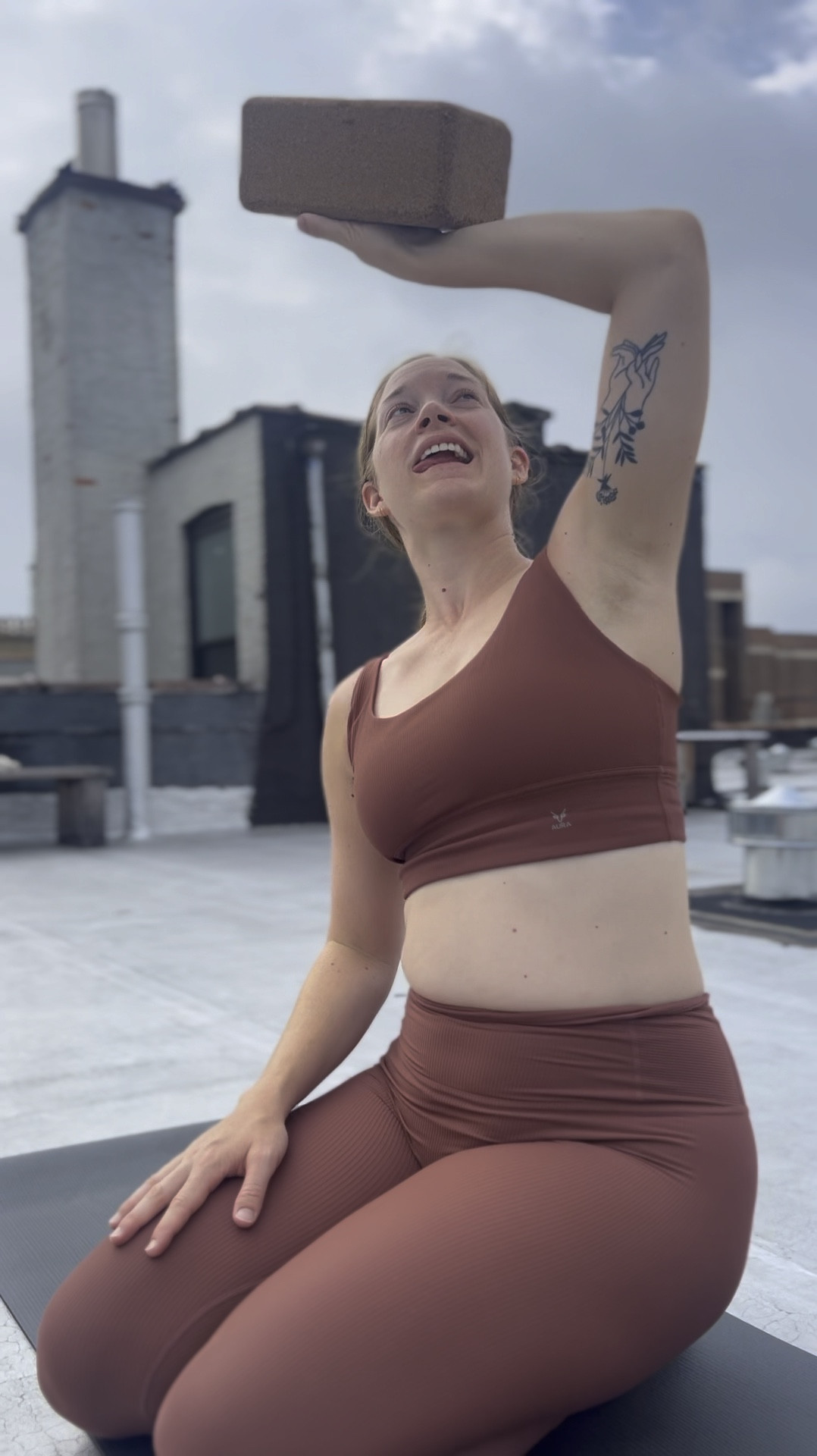 Practicing shoulder mobility exercises with my favorite cork yoga blocks! 

#LTKFitness