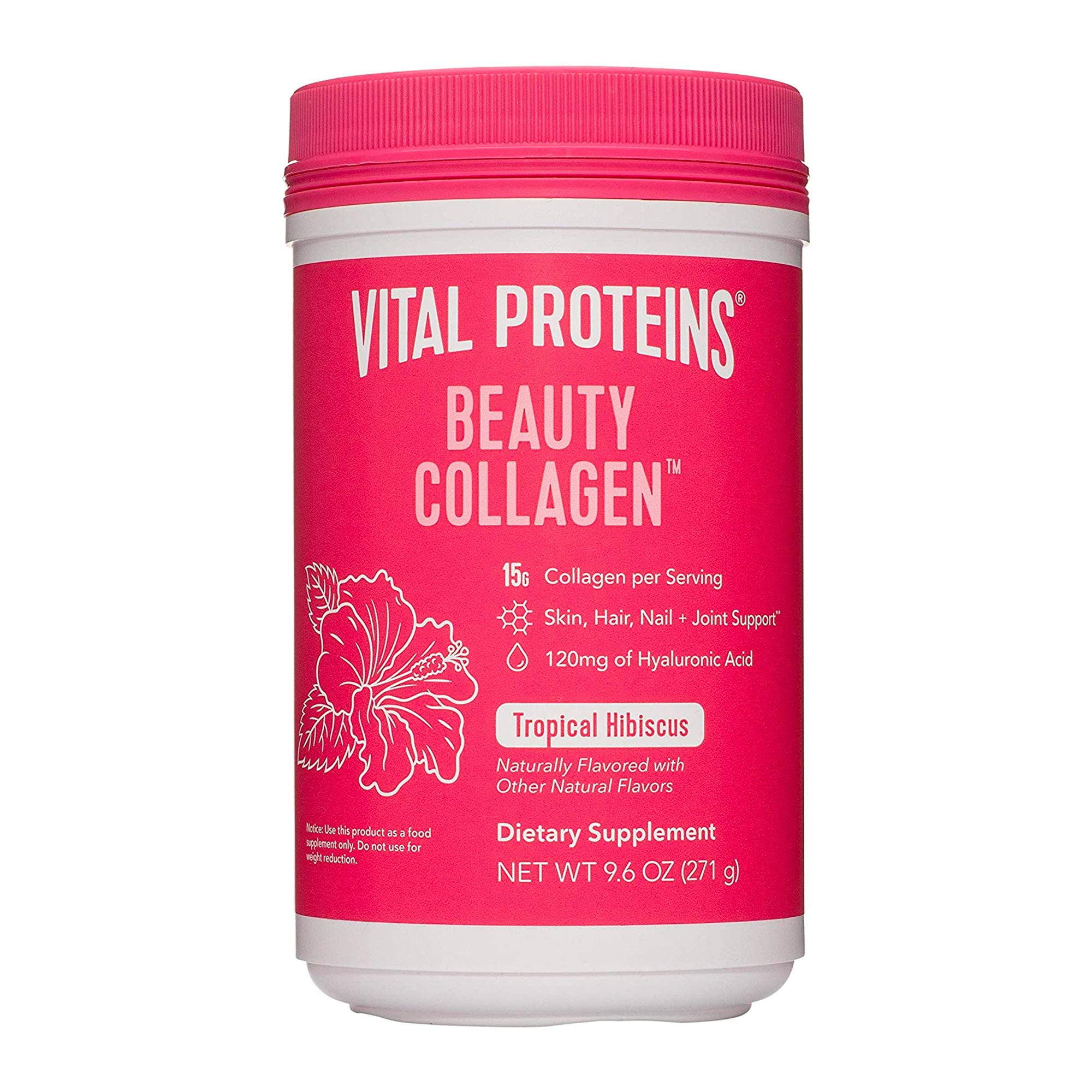 Vital Proteins Beauty Collagen Peptides Powder Supplement for Women, 120mg of Hyaluronic Acid, 15g o | Amazon (US)