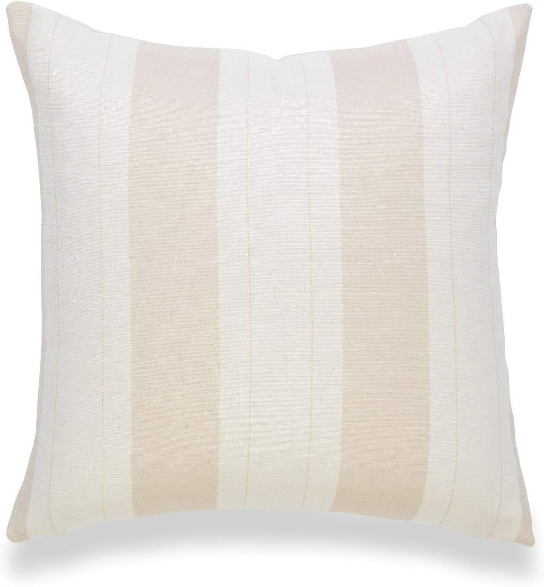 Hofdeco Coastal Decorative Throw Pillow Cover ONLY, for Couch, Sofa, or Bed, Taupe Stripe, 20"x20... | Amazon (US)