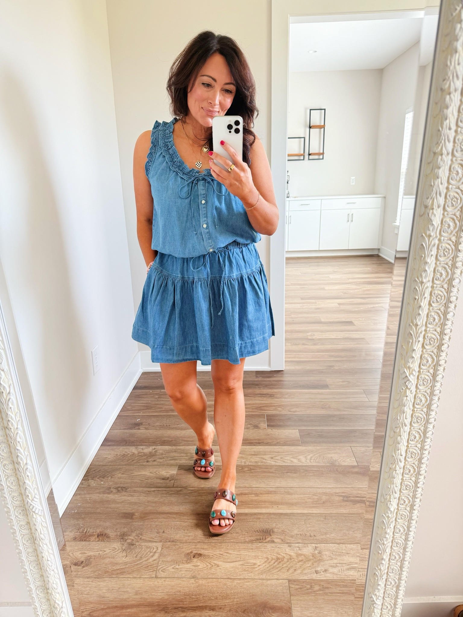 WALMART FINDS
• medium top - loose fit
• medium skirt - loose flowy fit 

#LTKootd #LTKMidsize #LTKgrwm