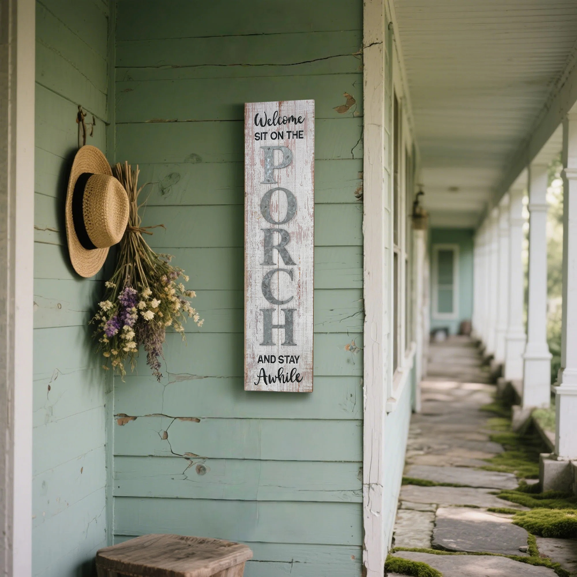Welcome Sign for Porch, Outdoor Welcome Sign for Wall Hanging, Porch Wood Sign, Rustic Wall Decor... | Wayfair North America