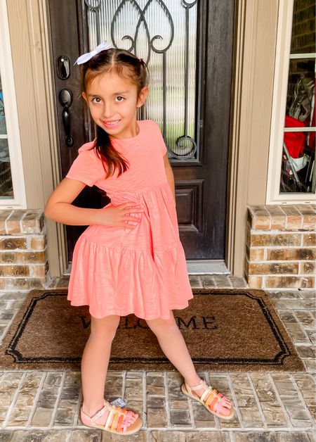 Picture day for my 1st grader is right around the corner. Here’s a cute dress she can go to school in, get pictures done, and if it gets ruined it’s not the end of the world. Sandals are awesome. They have Velcro. 
Cat and Jack girls dress
Cat and Jack sandals 
#ltkunder20

#LTKover40 #LTKfamily #LTKkids