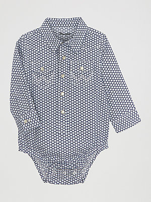 Baby Boy's Long Sleeve Western Snap Bodysuit | Wrangler