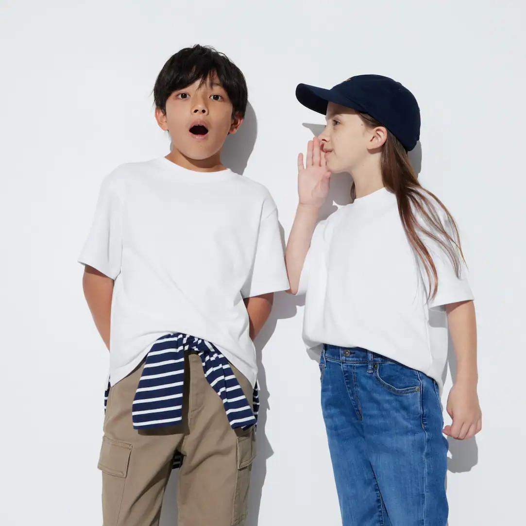Kids AIRism Cotton Crew Neck Short Sleeved T-Shirt | UNIQLO (UK)
