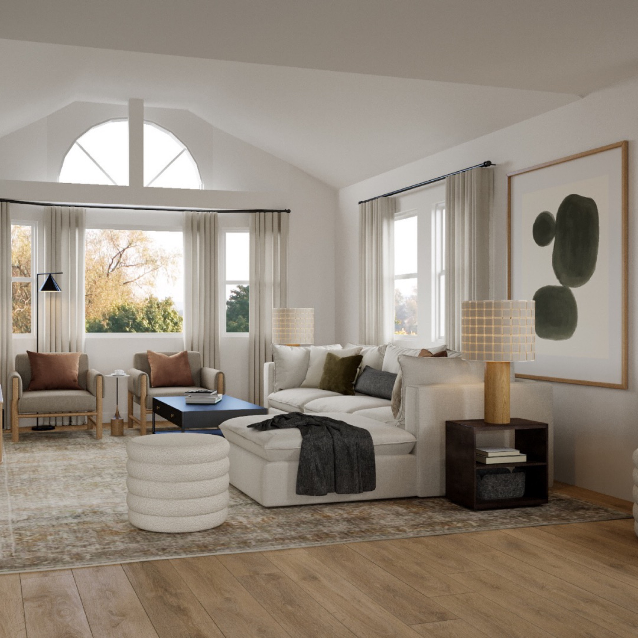 This open concept living room is perfect for lounging and watching TV 📺 or hosting a few friends. There’s lots of seating but it’s also super cozy and comfortable. See some of the pieces that pulled this space together below 👇🏻 

#LTKhome