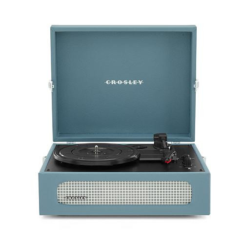 Voyager Bluetooth Vinyl Record Player - Washed Blue | HSN