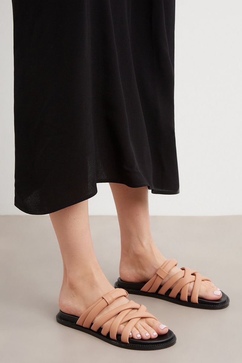 Principles: Fara Leather Criss Cross Flat Sandal | Debenhams UK