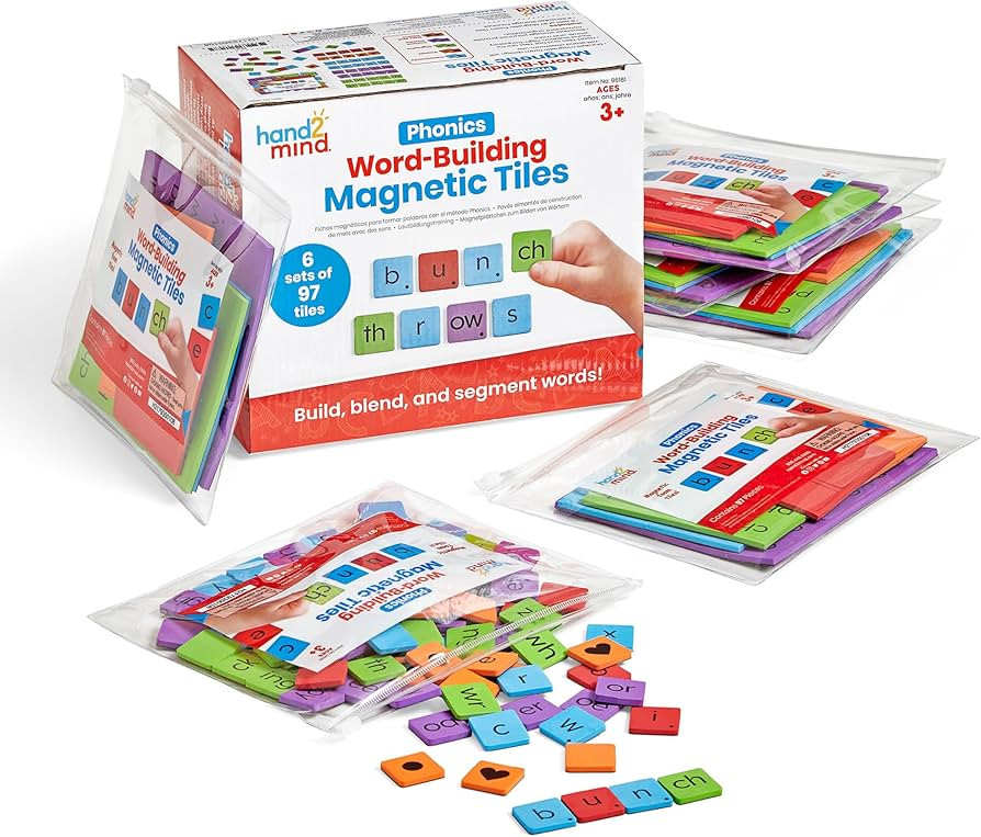 hand2mind Phonics Word-Building Magnetic Tiles, Recognition and Sound Learning for Kindergarten, ... | Amazon (US)