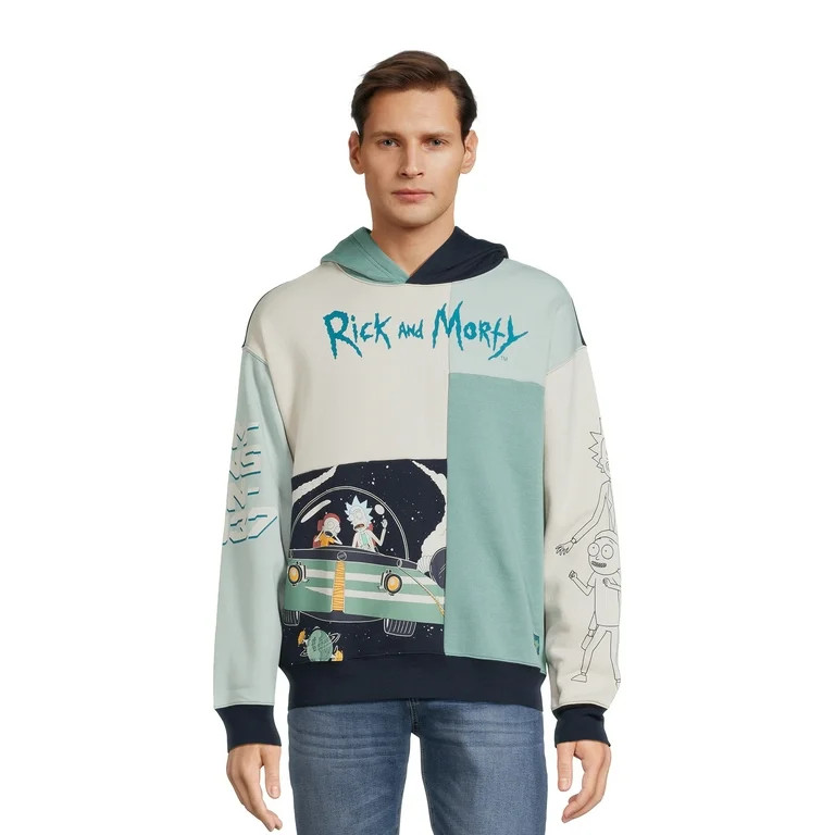 Rick & Morty Men's & Big Men's Graphic Hoodie Sweatshirt, Sizes S-3XL | Walmart (US)