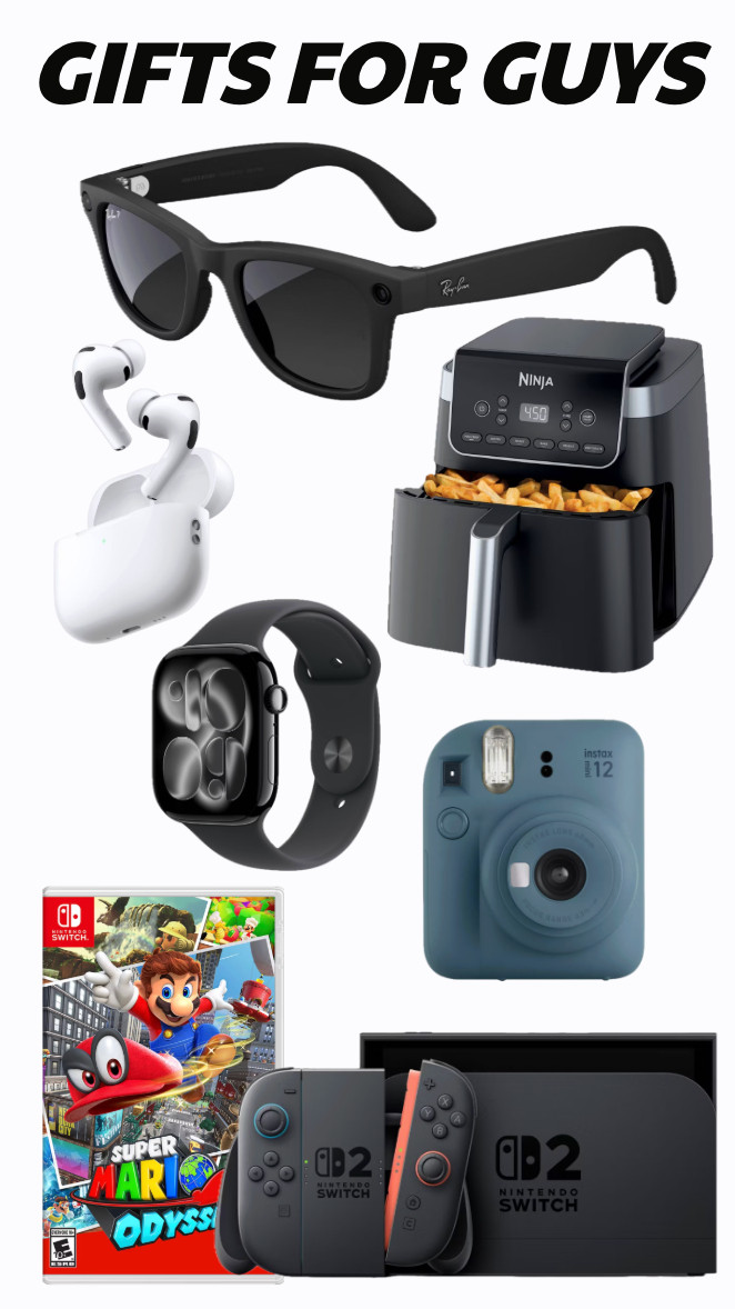 Gifts for guys!
.................
Gifts for teen gifts for teens gifts for him gifts for dad gifts for grandpa gift for grandson gifts for tech lovers Nintendo switch 2 video games gifts for games Apple Watch oura ring air fryer gift ideas for him instax camera Polaroid camera old school camera trending gifts meta glasses Ray ban sunglasses meta sunglasses luxury gifts under $100 gifts under $50 AirPods beats headphones 

#LTKMens #LTKCyberWeek #LTKGiftGuide