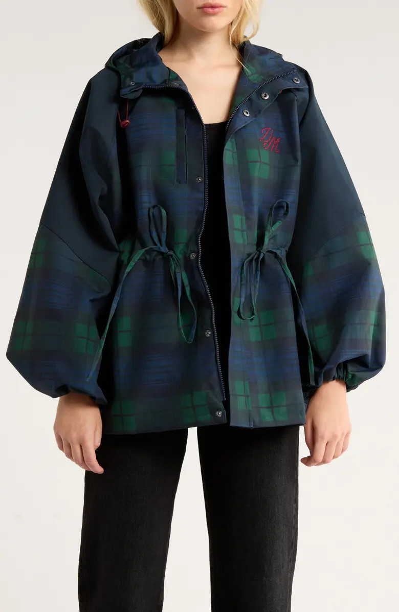 Damson Madder Liu Water Resistant Plaid Raincoat | Nordstrom | Nordstrom