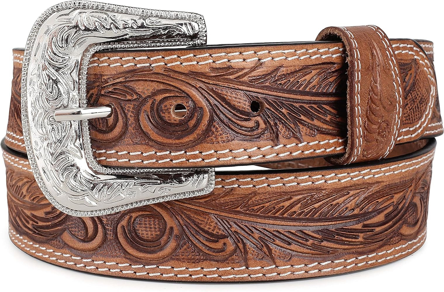 F&L CLASSIC mens Western full grain Leather belt Strap w/Snaps for Interchangeable Buckles, USA, | Amazon (US)