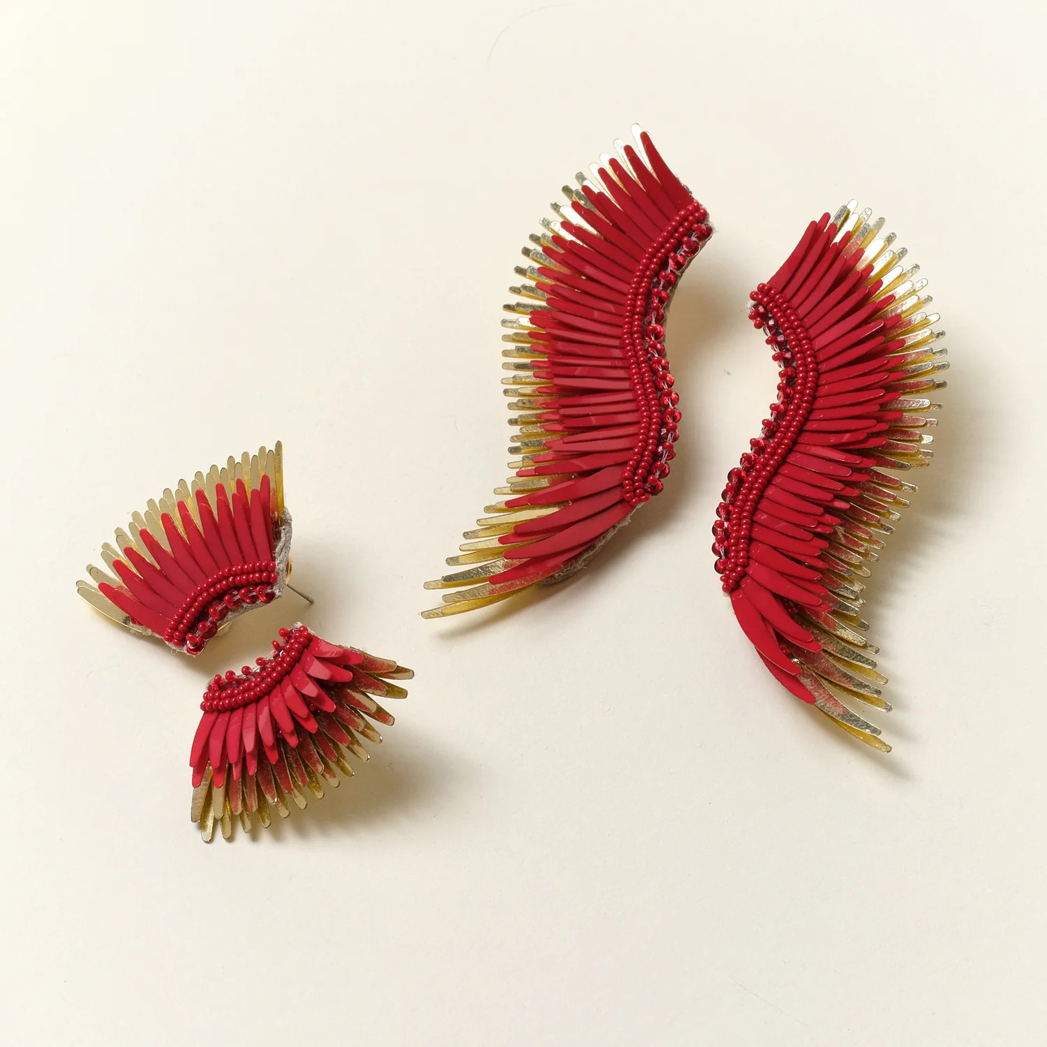 Mini Madeline Earrings Crimson Gold | Mignonne Gavigan