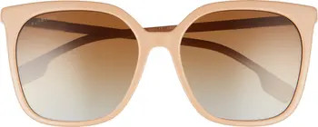 Burberry 56mm Light Havana Square Polarized Sunglasses | Nordstrom | Nordstrom Canada