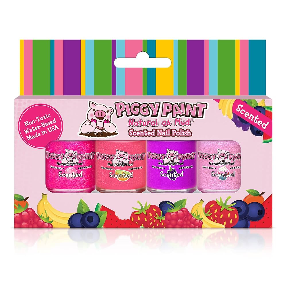 Piggy Paint | 100% Non-Toxic Girls Nail Polish | Safe, Cruelty-free, Vegan, & Scented for Kids | ... | Amazon (US)