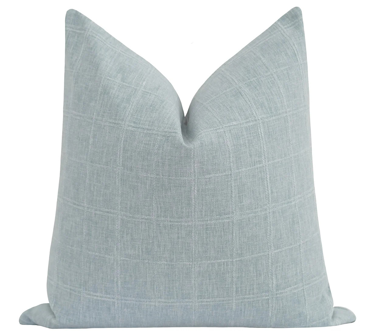 Beaufort Glacier Blue Plaid Pillow | Land of Pillows