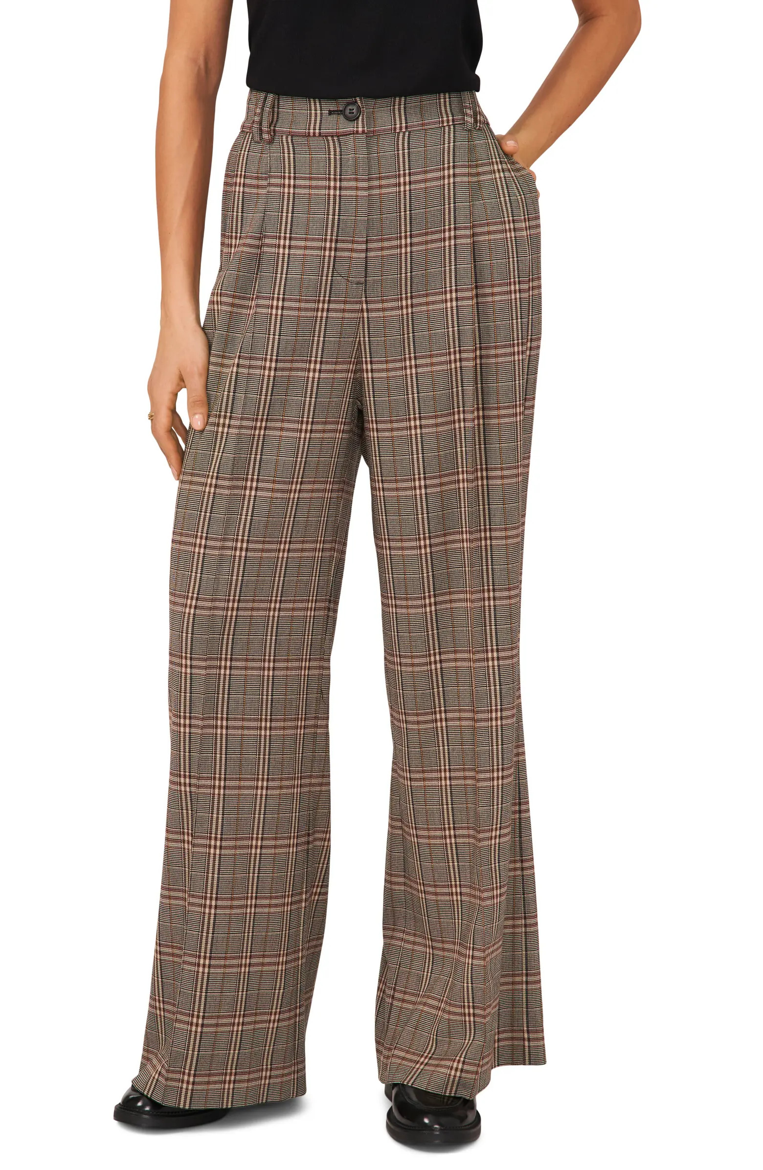 Plaid High Waist Wide Leg Pants | Nordstrom