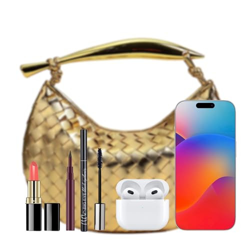 Woven Leather Dumpling Bag Dinner Handbag For Women Purse Hobo Bag Knotted | Amazon (US)