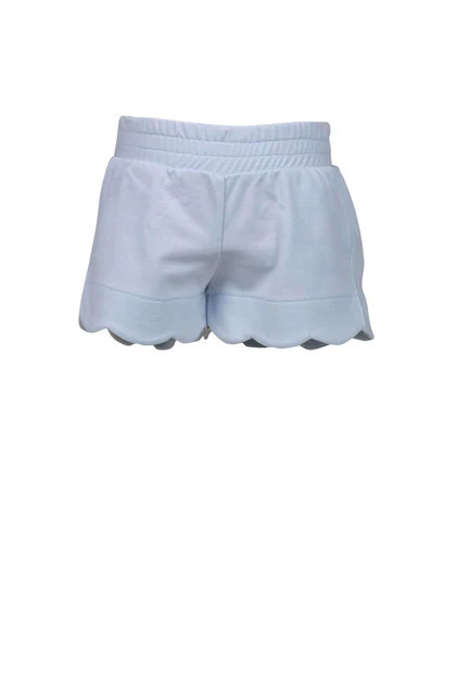 Sky Blue Susie Scallop Shorts | The Little Lane Shop