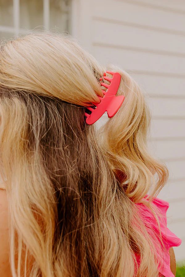 Beach Tripping Hair Claw Clip In Neon Pink • Impressions Online Boutique | Impressions Online Boutique