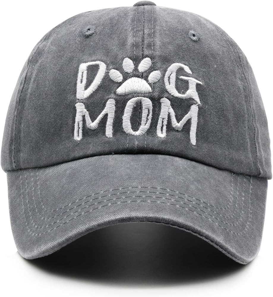 Women's Embroidered Dog Mom Hat Adjustable Denim Baseball Cap | Amazon (US)