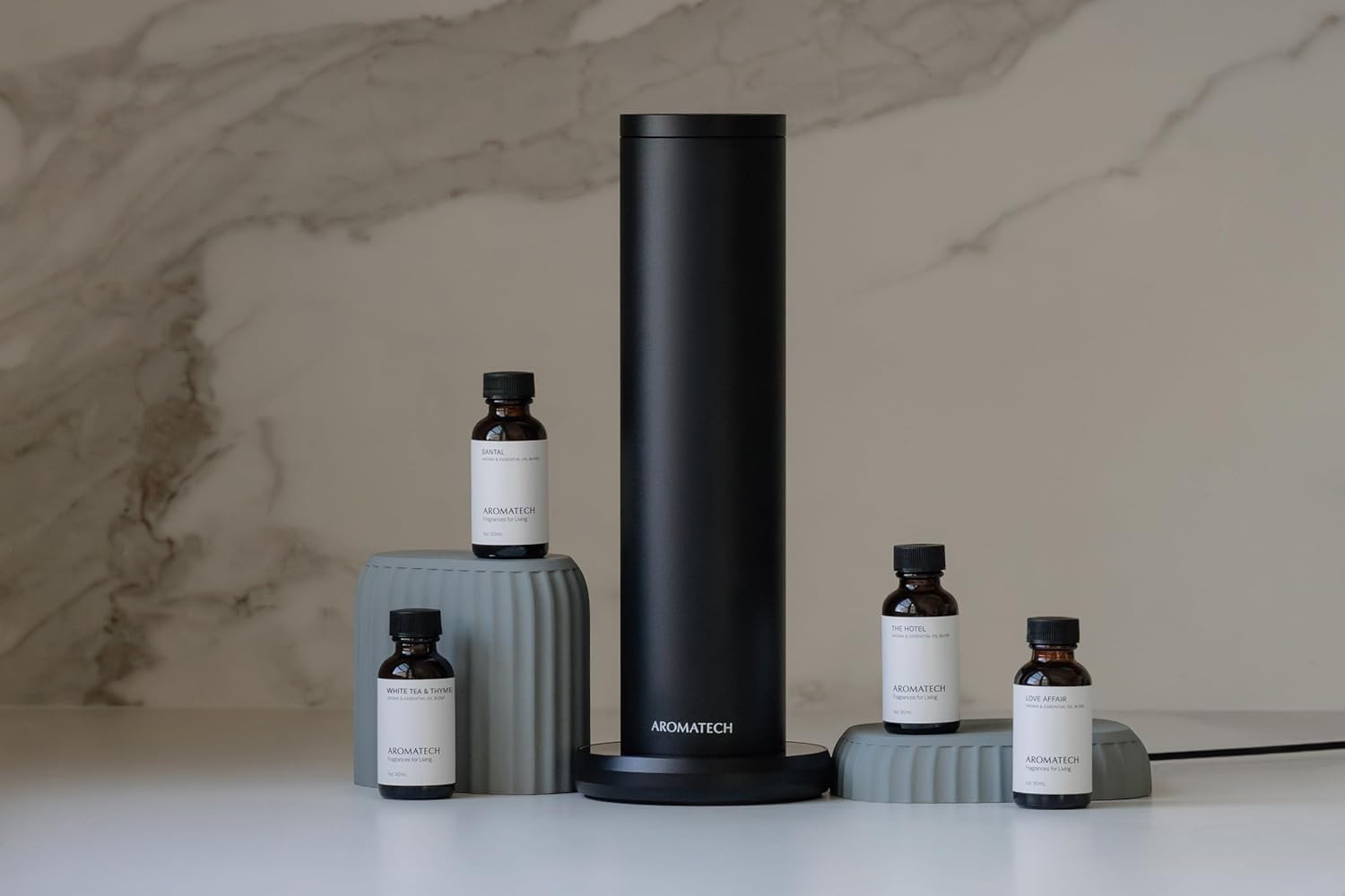 AromaTech New AroMini BT Plus Scent Diffuser w/Bluetooth – Cold-Air Diffusion Scent Machine for Home, Office, Hotel, Spa – Nebulizing Diffusion System for Essential Oil Blends (Black) | Amazon (US)
