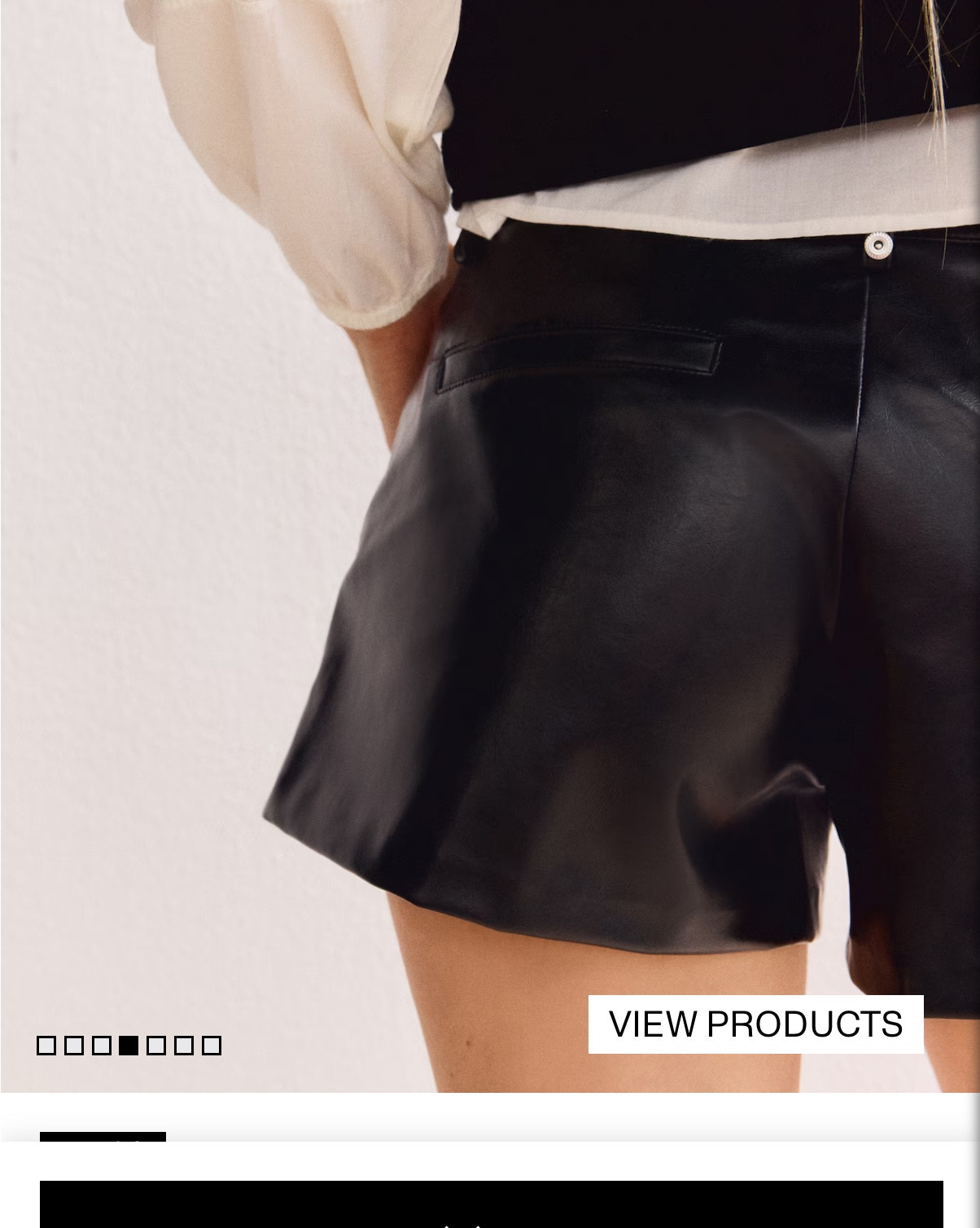 H&M leather micro shorts!! 