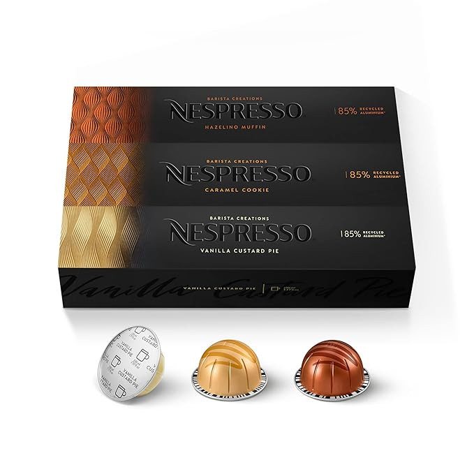 Nespresso Capsules VertuoLine, Barista Flavored Pack, Mild Roast Coffee, 30 Count Coffee Pods, Br... | Amazon (US)