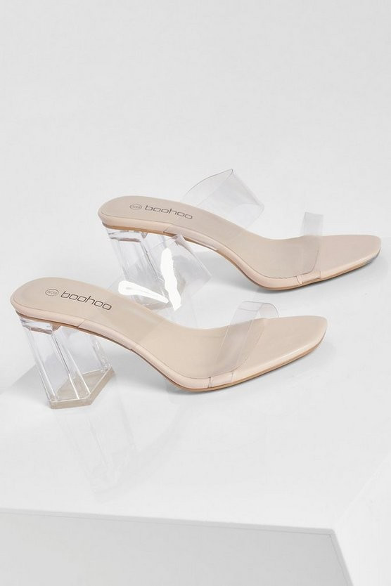 Clear Heel Mules | Boohoo.com (US & CA)
