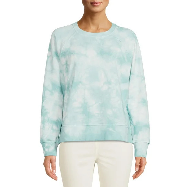 Time & Tru Women's Fashion Tie-Dye Raglan Sweatshirt | Walmart (US)
