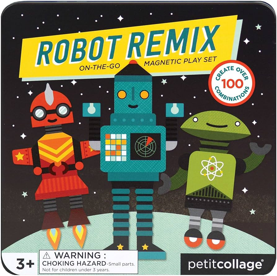 Petit Collage Magnetic Play Set, Robot Remix – Mix & Match Magnetic Game Board, Ideal for Ages ... | Amazon (US)