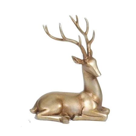 My Texas House Sitting Deer Christmas Decoration, Gold, 11" | Walmart (US)