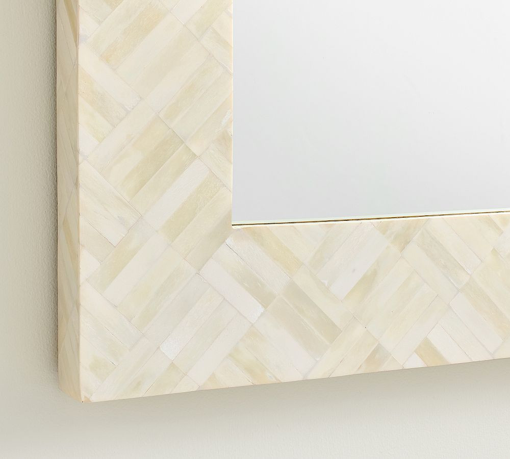Larsen Bone Rectangle Mirror | Pottery Barn (US)